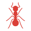 ant icon in red