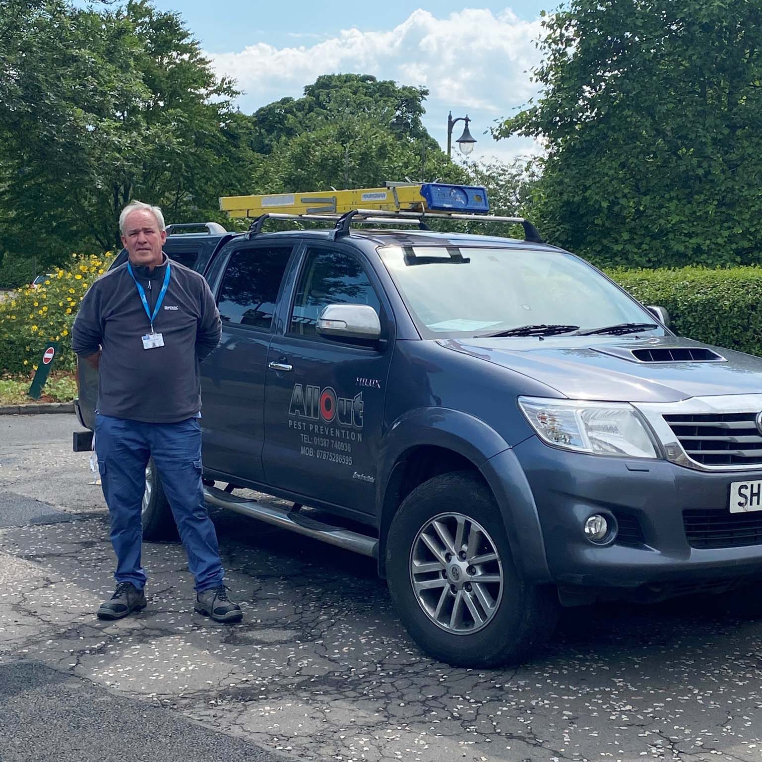 All Out Pest Control van