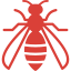 Wasp icon in red