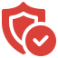 protected icon in red
